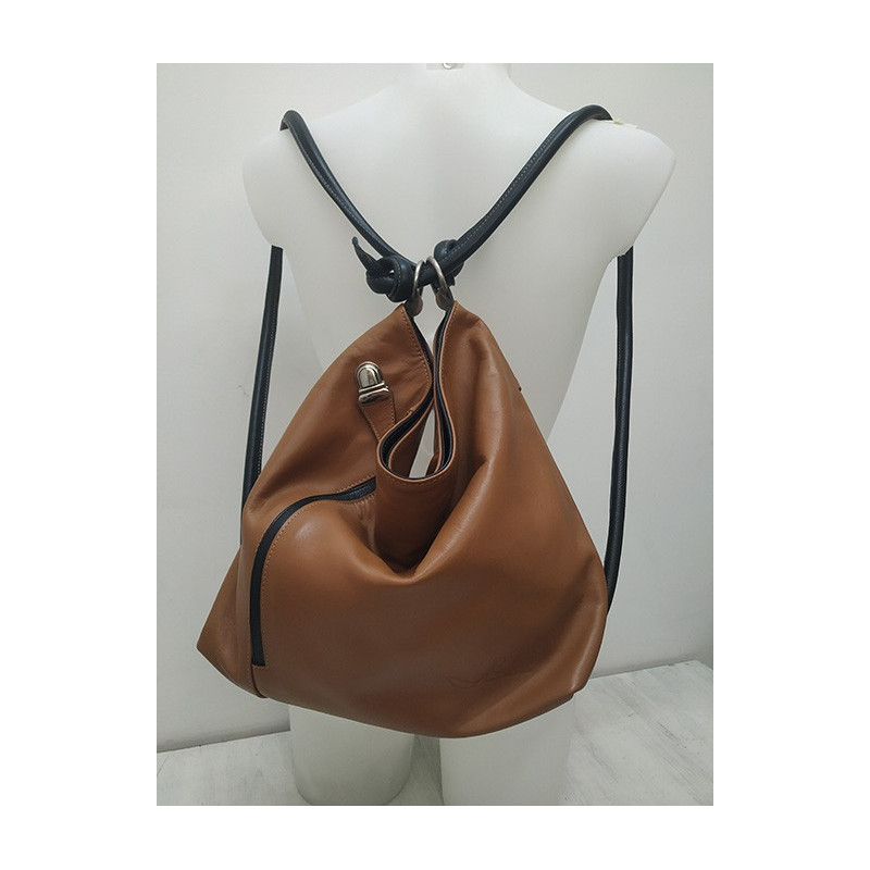 Tan leather Backpack