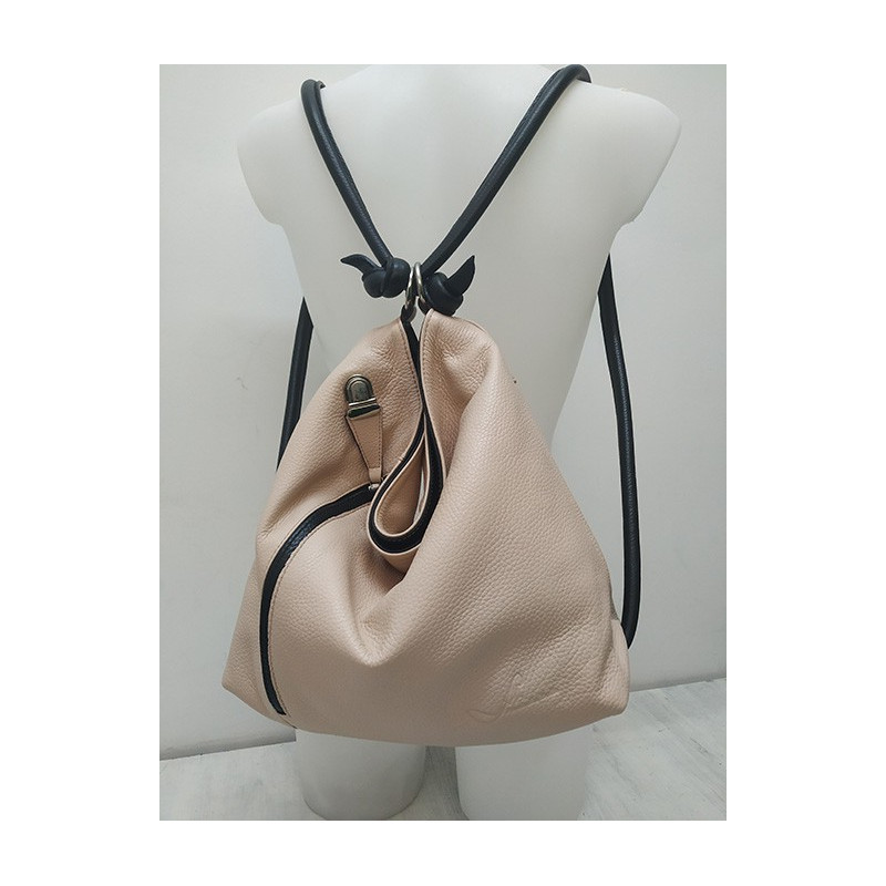 Light pink leather Backpack